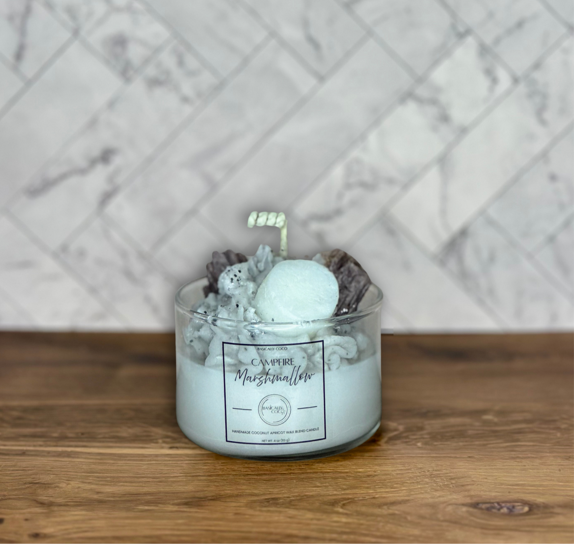 Campfire Marshmallow | Coconut Apricot Wax Blend Container Candle