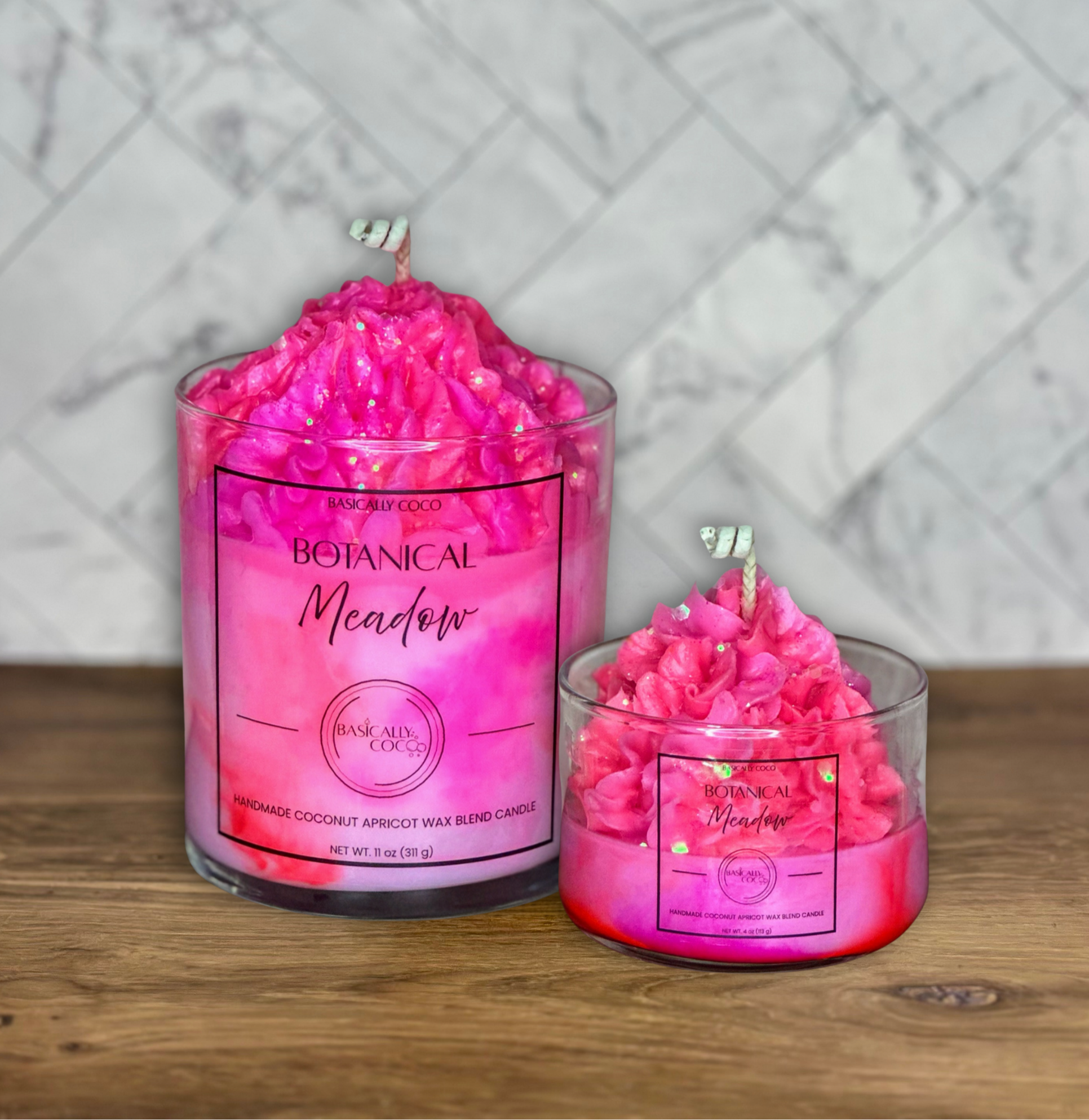 Botanical Meadow Coconut Apricot Wax Blend Container Candle