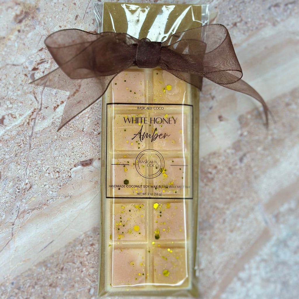 White Honey Amber | Coconut Soy Wax Blend Wax Melt Bar