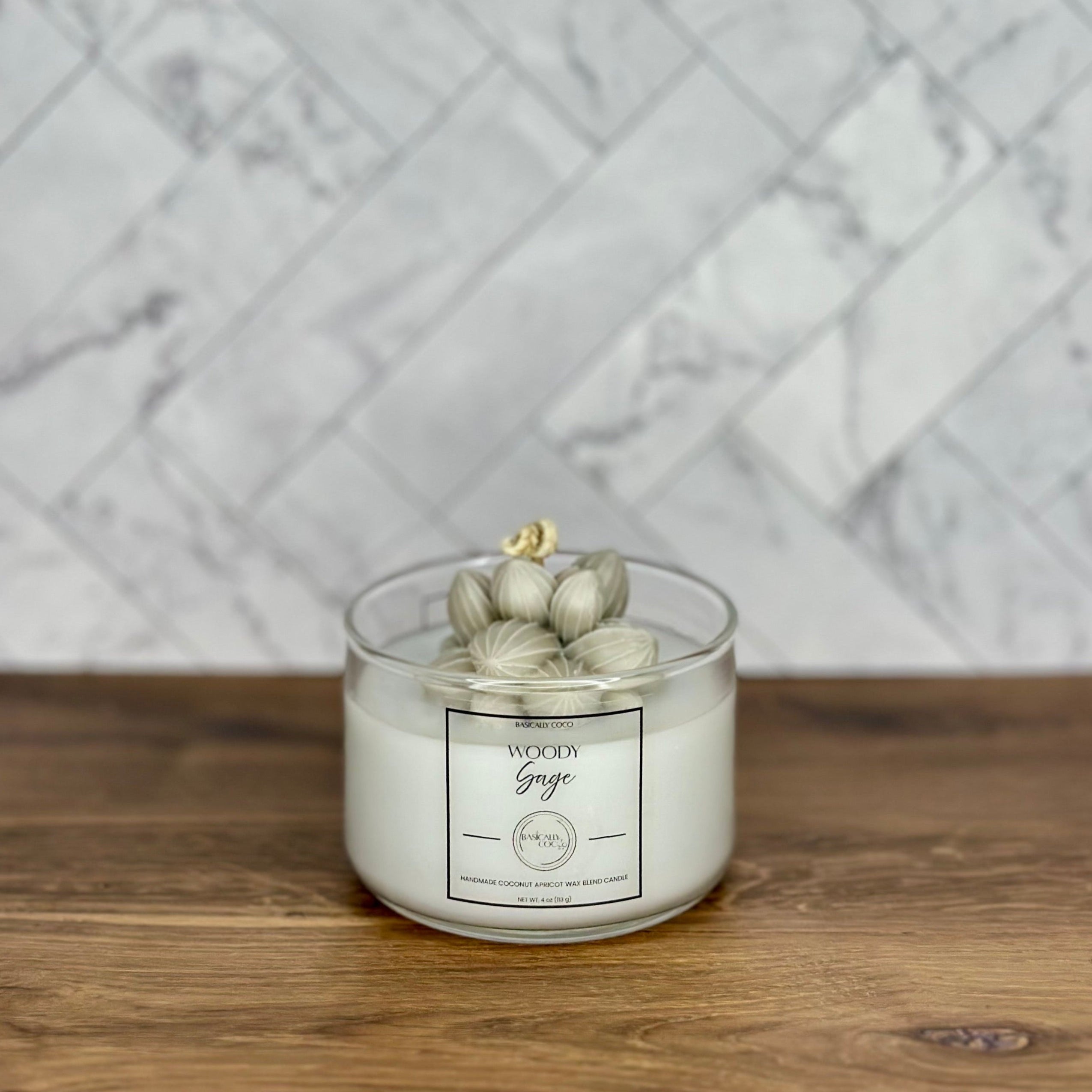 Woody Sage | Coconut Apricot Wax Blend Container Candle