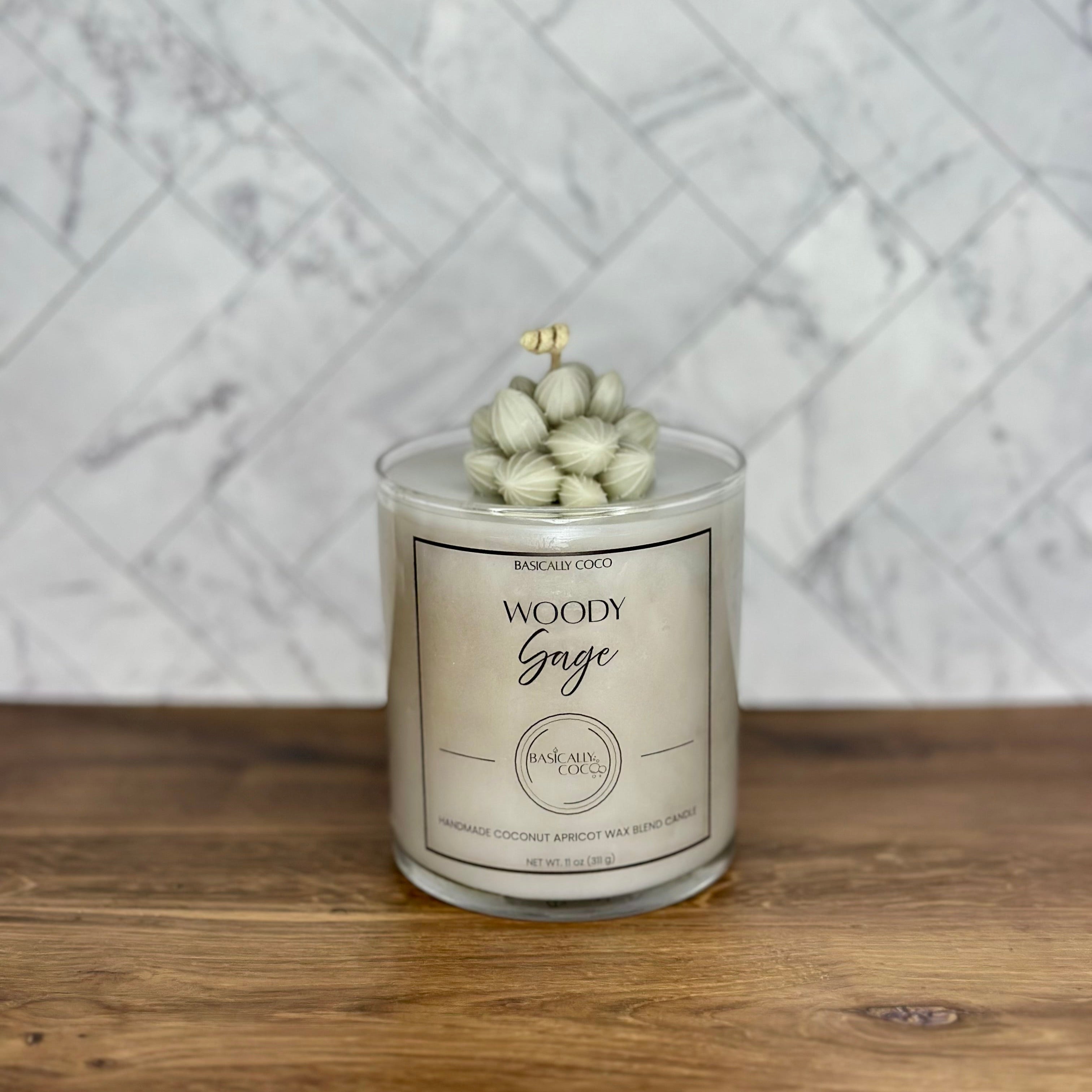 Woody Sage | Coconut Apricot Wax Blend Container Candle