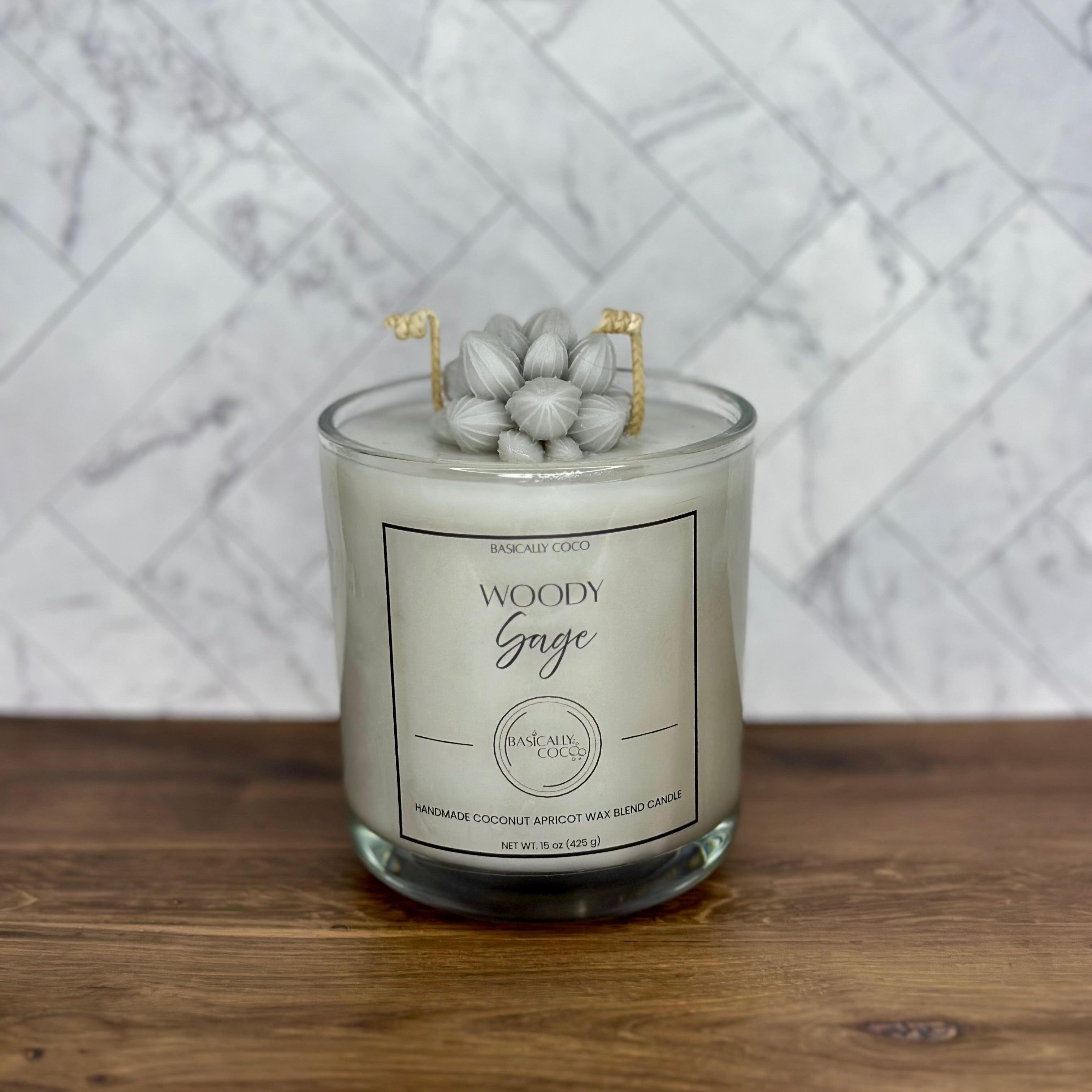 Woody Sage | Coconut Apricot Wax Blend Container Candle