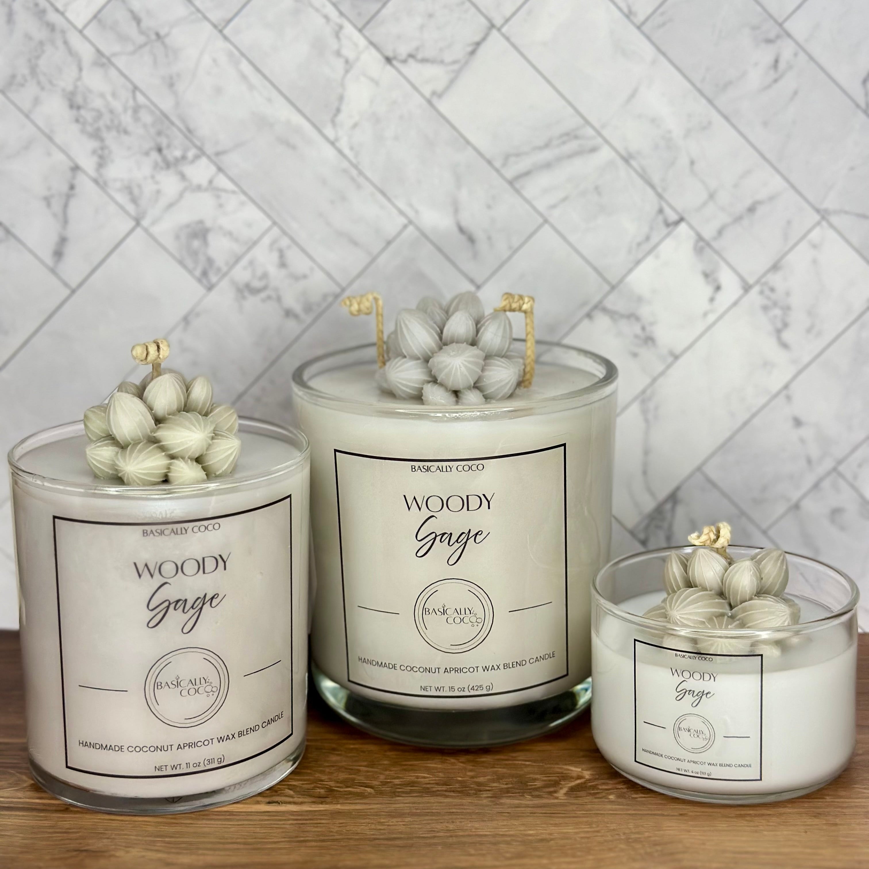Woody Sage | Coconut Apricot Wax Blend Container Candle