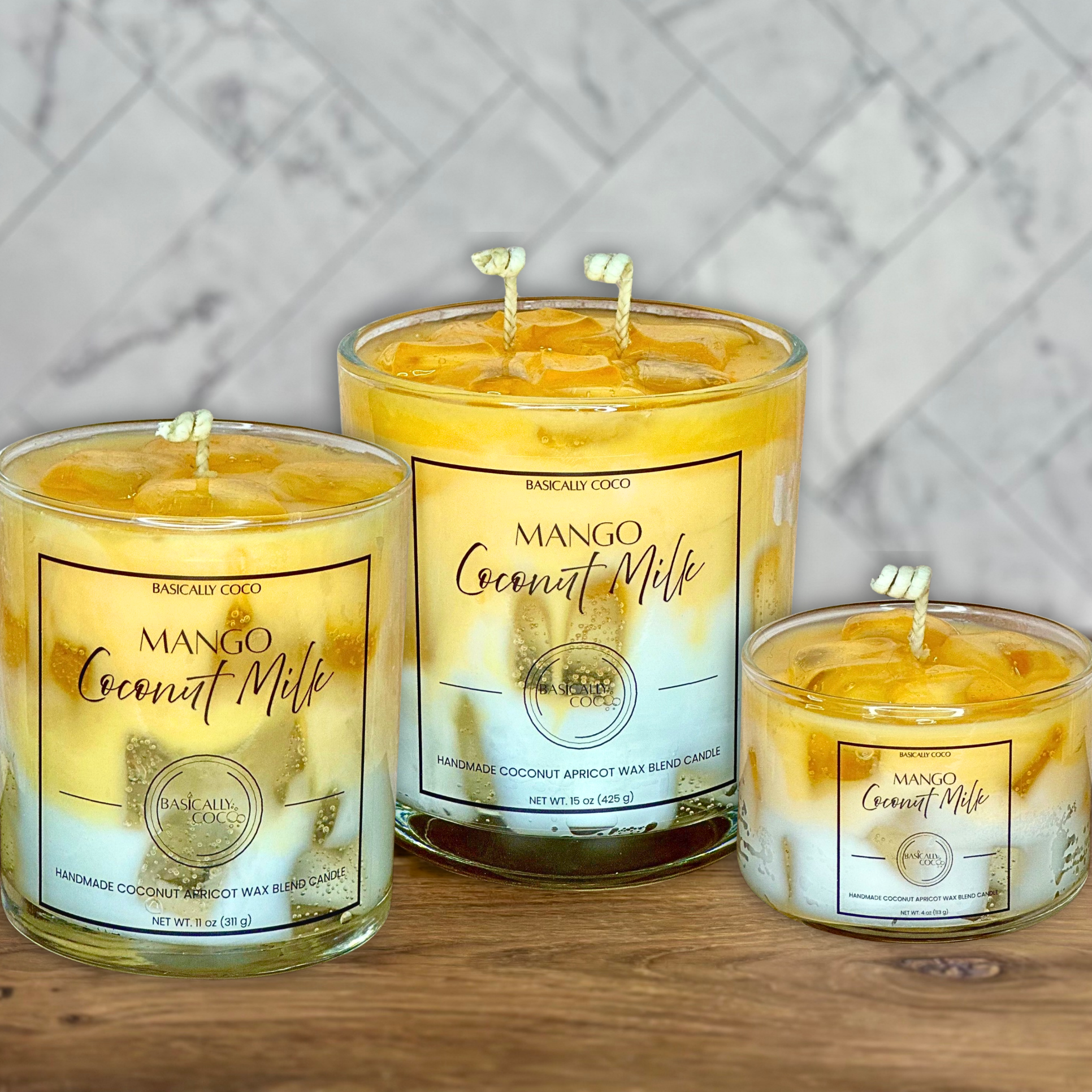 Mango Coconut Milk Coconut Apricot Wax Blend Container Candles