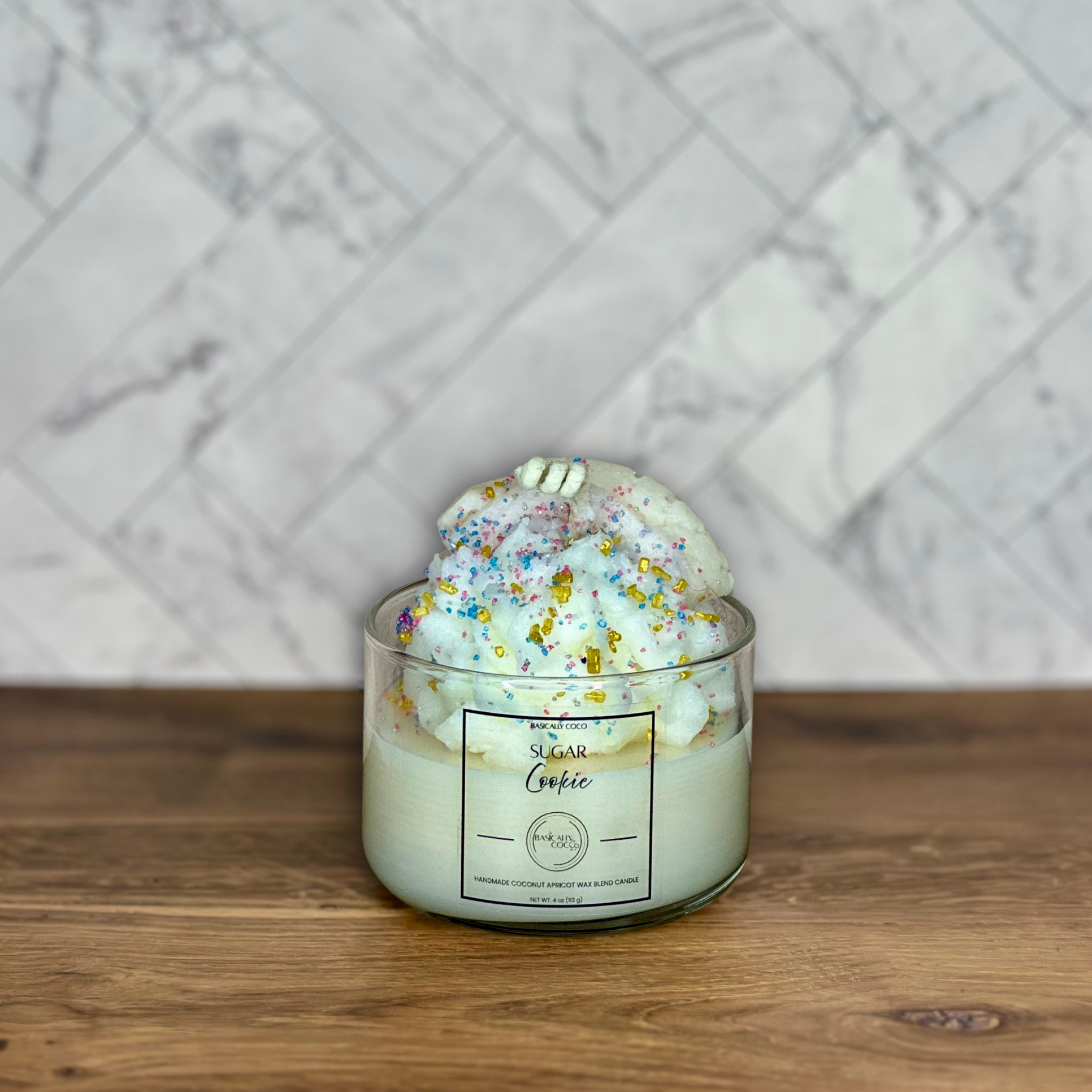 Sugar Cookie Coconut Apricot Wax Blend Container Candle 4oz 113g